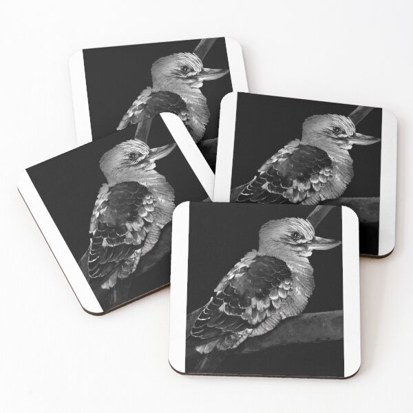 Item preview, Kookaburra Black and White designed and sold by ind-illustrates.