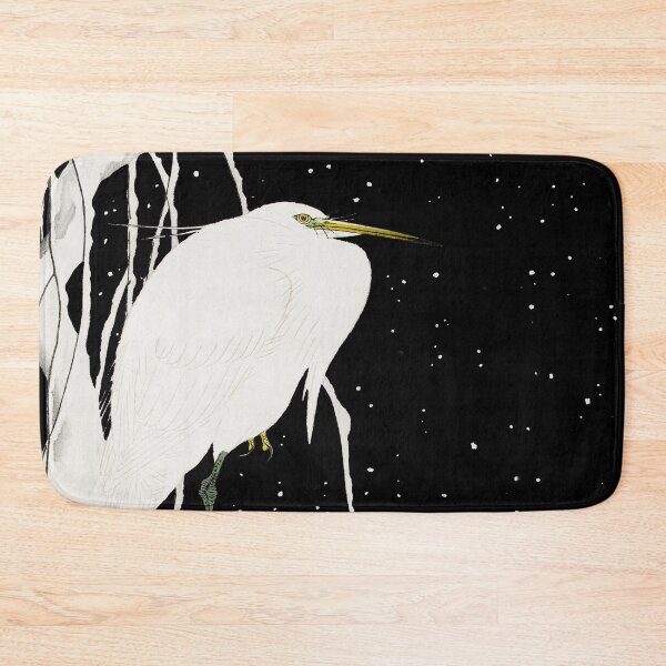 Item preview, Heron in Snow - Japanese Art 1900s designed and sold by pennyandhorse.