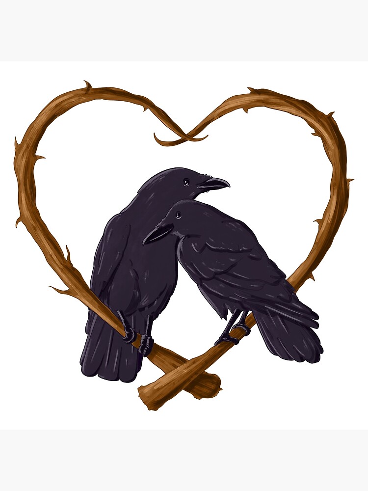 Kissing Crows by clevercreature