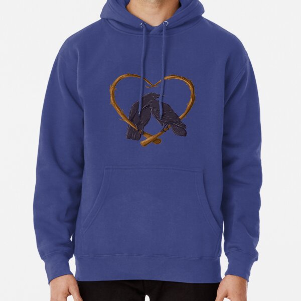 Kissing Crows Pullover Hoodie