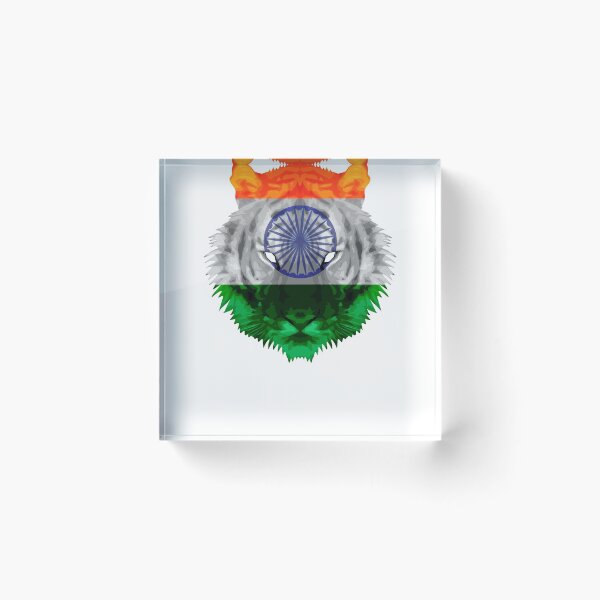 Item preview, India Flag Tiger designed and sold by Domestic8edApe.