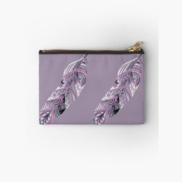 Item preview, Zen Tangle Feather Design Purple Gray designed and sold by Paula Helit.