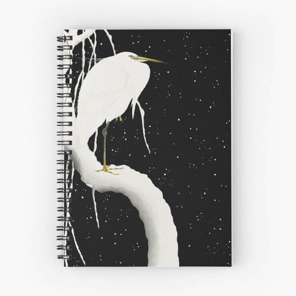 Item preview, Heron in Snow - Japanese Art 1900s designed and sold by pennyandhorse.