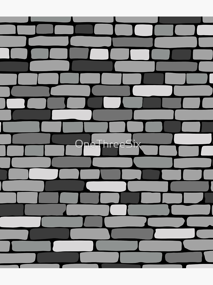 "Grey Brick Wall" Sticker by Redbubble