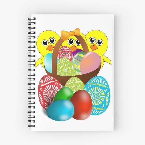 Item preview, Chick with Easter Eggs in Basket designed and sold by TigsArts.