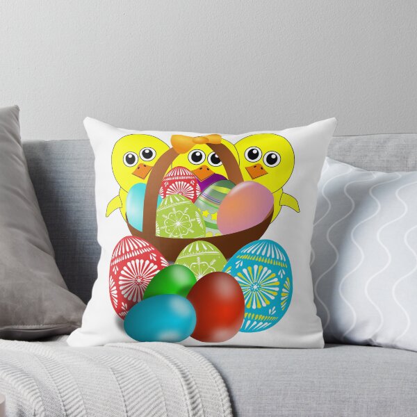 Item preview, Chick with Easter Eggs in Basket designed and sold by TigsArts.