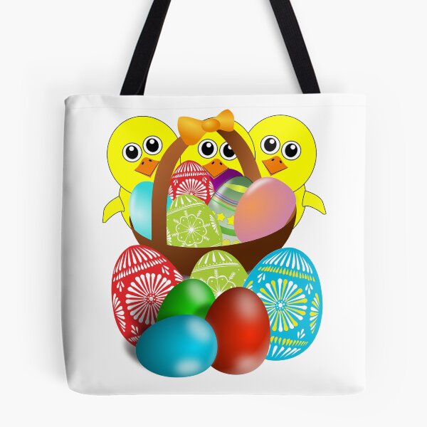Item preview, Chick with Easter Eggs in Basket designed and sold by TigsArts.