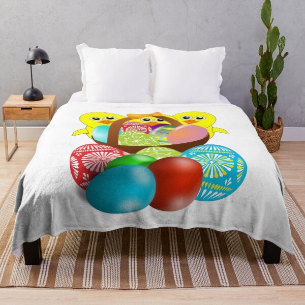 Item preview, Chick with Easter Eggs in Basket designed and sold by TigsArts.