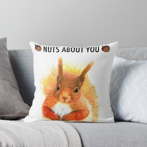 Item preview, NUTS ABOUT YOU - Cute Red Squirrel - fun slogan designed and sold by IslesArt.