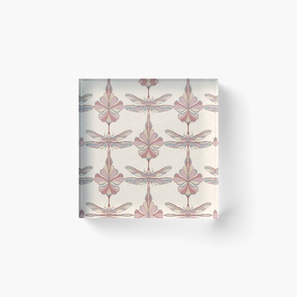 Item preview, Cream Dragonflies and Flowers designed and sold by Carolina Diaz.