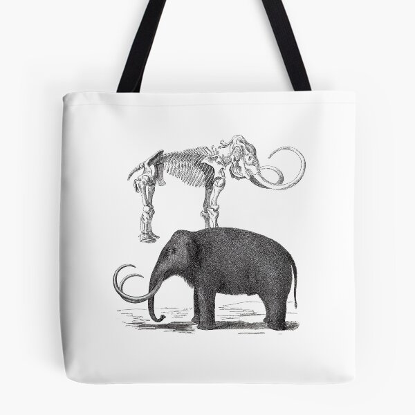 Item preview, Woolly Mammoth and Skeleton Prehistoric designed and sold by AntiqueImages.