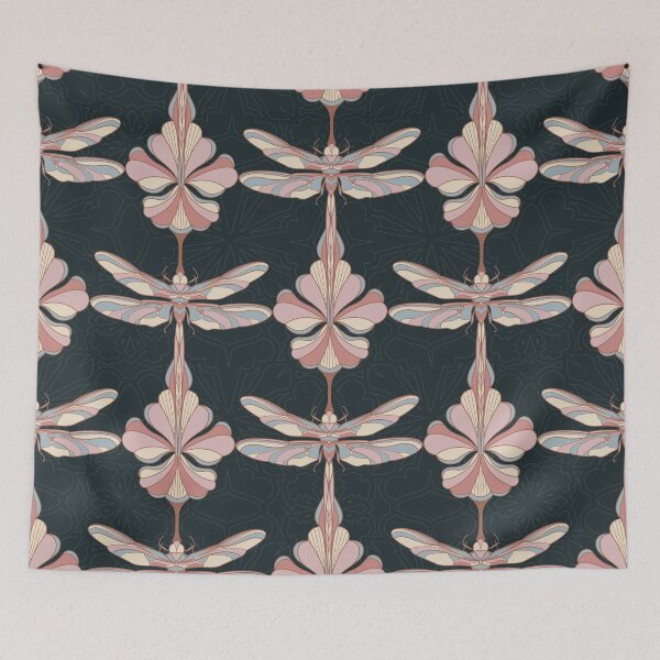 Item preview, Petrol Green Butterflies and Flowers designed and sold by Carolina Diaz.