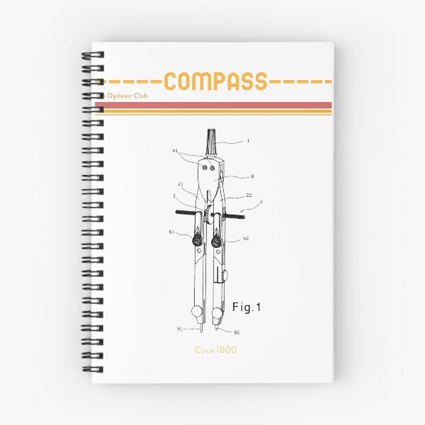 Item preview, DYSLEXIC TSHIRT Compass outline Blueprint   designed and sold by domdjs4239.
