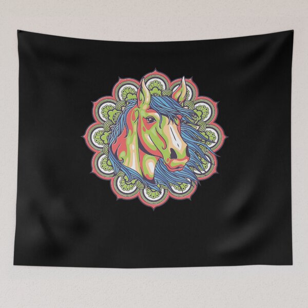Item preview, Colored mandala horse riding designed and sold by AaaleXX.