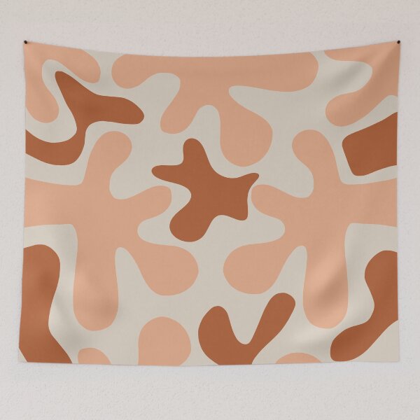 Item preview, Clay Time Abstract Pattern in Rust, Blush Salmon, and Taupe designed and sold by kierkegaard.