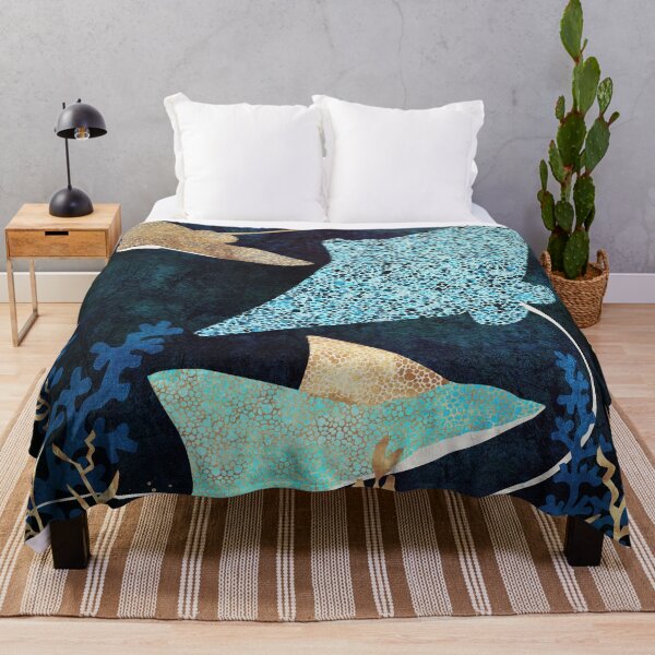 Metallic Stingray II Throw Blanket