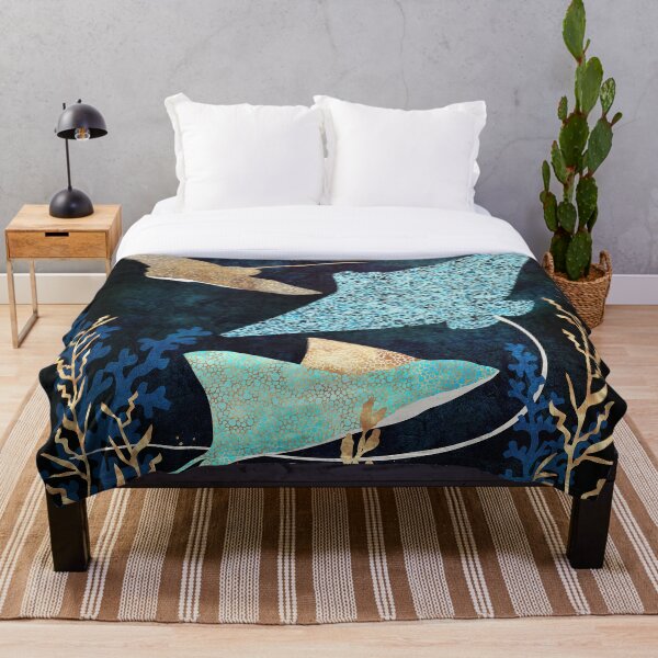 Metallic Stingray II Throw Blanket