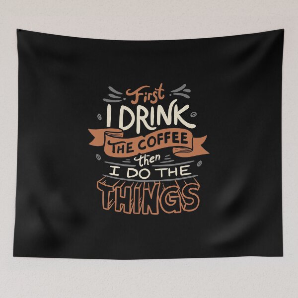 Item preview, First I Drink The Coffee designed and sold by EduEly.