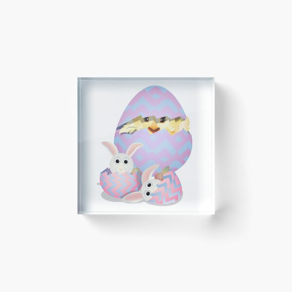 Item preview, Bunny with Chicks in Easter Eggs designed and sold by TigsArts.