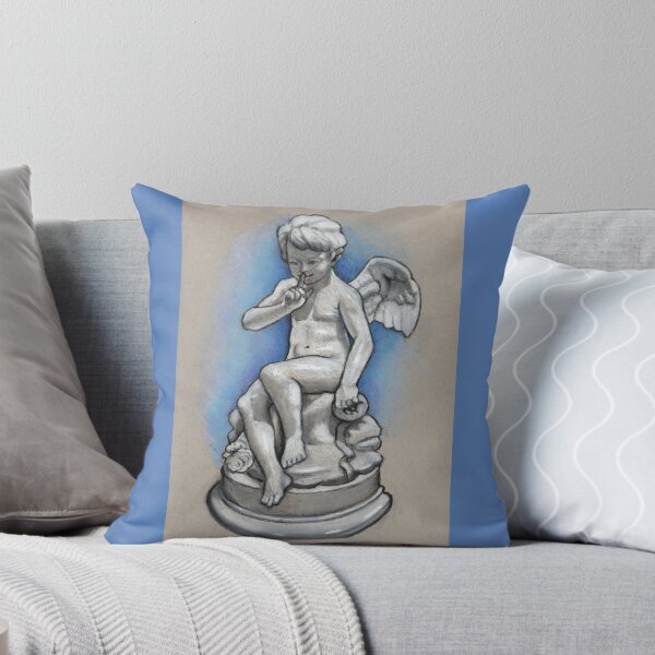 Item preview, Stone Angel, Cherub, Charcoal Drawing, Statue designed and sold by JoyfulWhimsy.