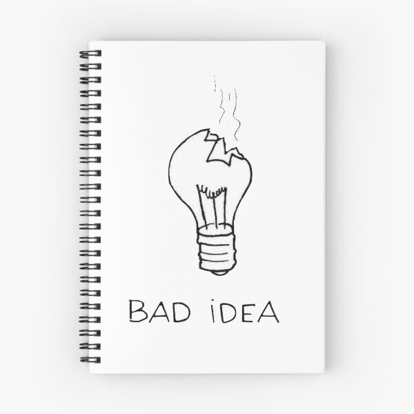 Item preview, Bad Idea - Digital Drawing - B&W designed and sold by Gatsbird Design.