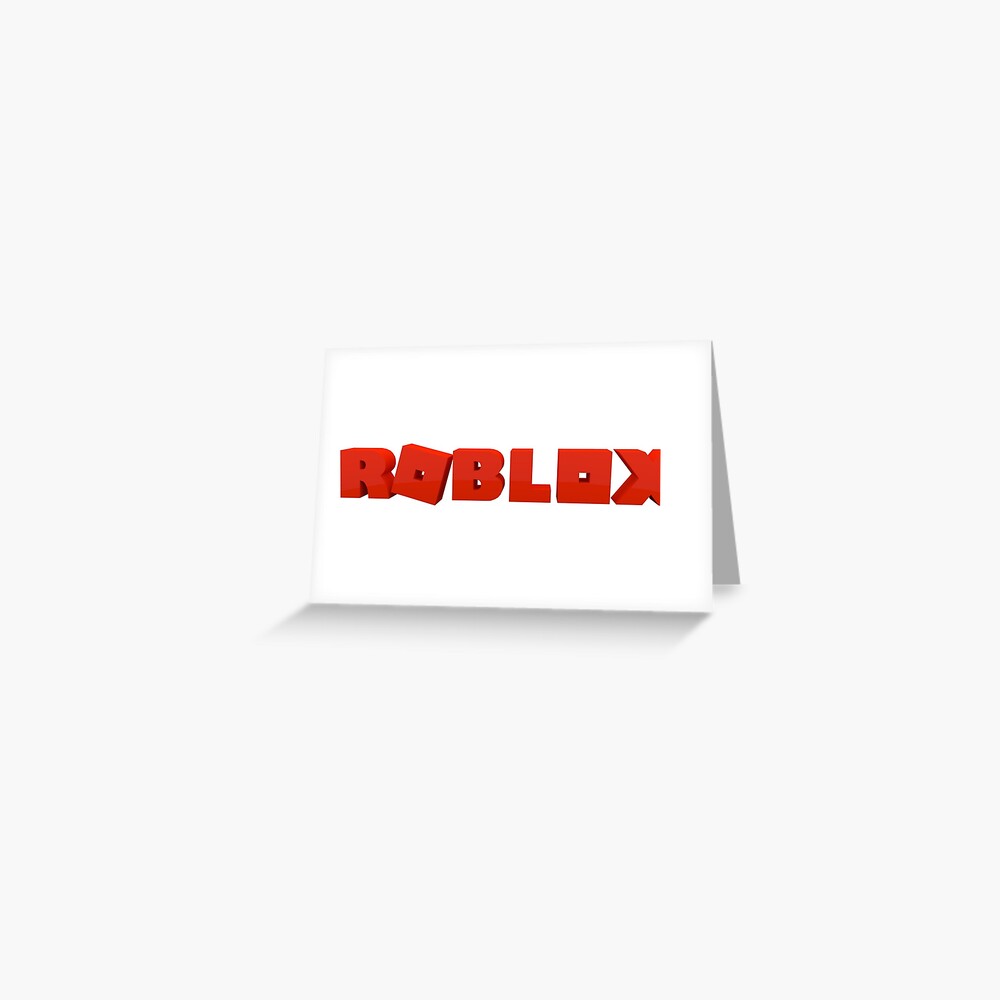 Roblox Logo Greeting Card By Xcharlottecat Redbubble - roblox classic logo
