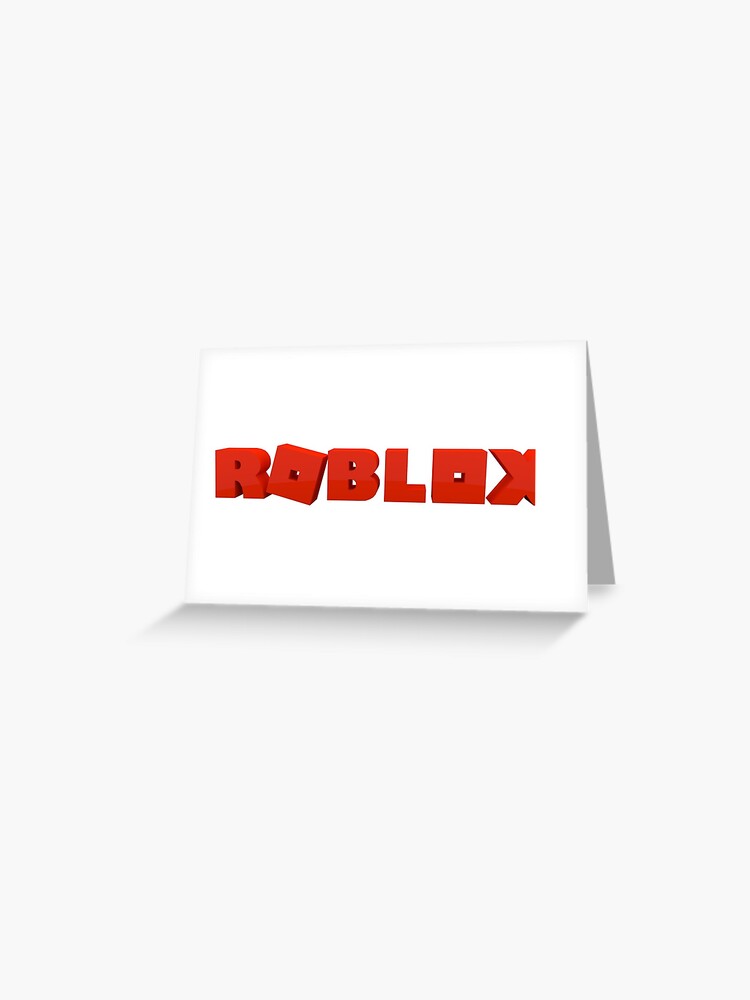 Roblox Logo Greeting Card By Xcharlottecat Redbubble - roblox logo rectangle