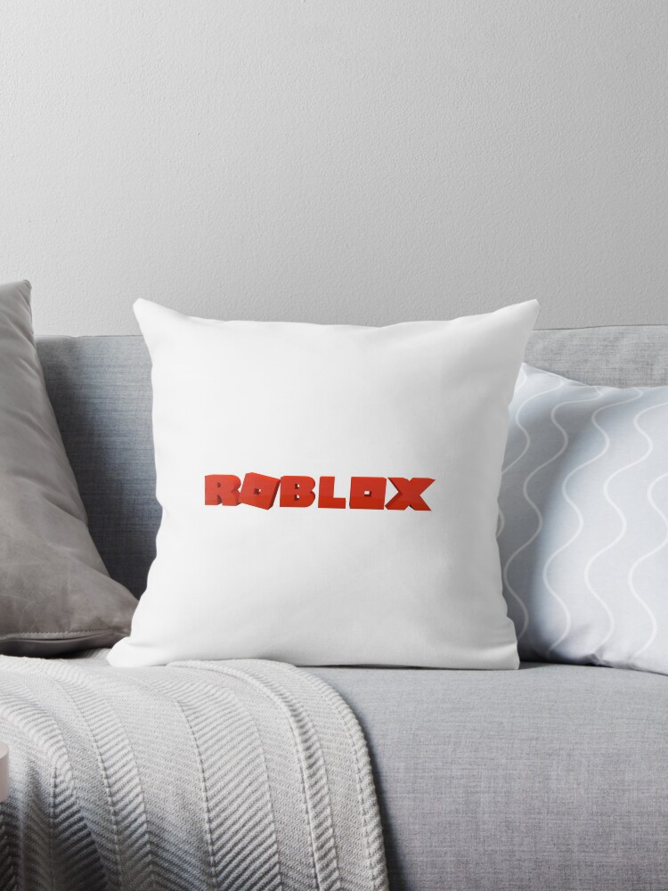 Roblox Logo Throw Pillow By Xcharlottecat Redbubble - roblox logo art board print by xcharlottecat redbubble