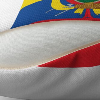 Aperçu 2 sur 3. Coussin avec l'œuvre Drapeau de l'Équateur créée et vendue par Shorlick.