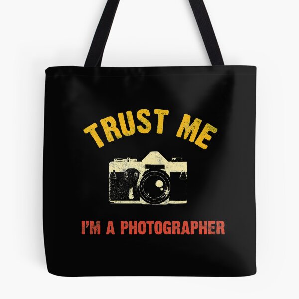 Item preview, Vintage Trust Me I'm Photographer DSLR Camera Lens Analog design designed and sold by A-Fashion.