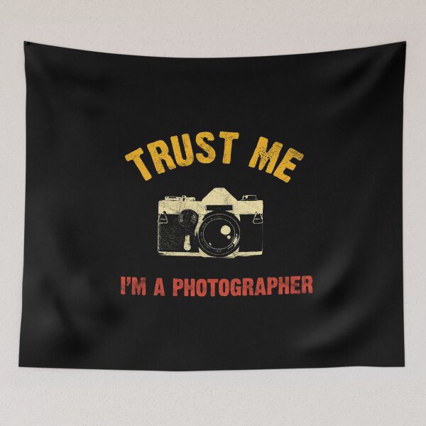 Item preview, Vintage Trust Me I'm Photographer DSLR Camera Lens Analog design designed and sold by A-Fashion.