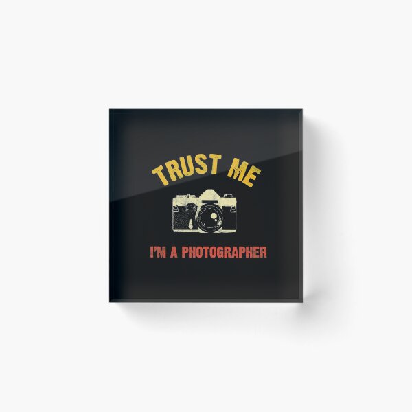 Item preview, Vintage Trust Me I'm Photographer DSLR Camera Lens Analog design designed and sold by A-Fashion.