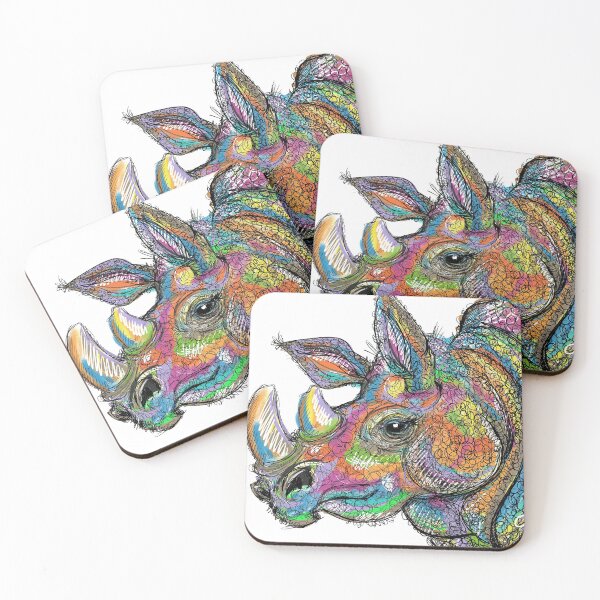 Item preview, rainbow rhino  designed and sold by Timothy Decker.