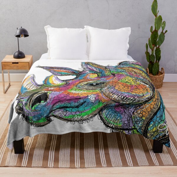 Item preview, rainbow rhino designed and sold by Timothy Decker.