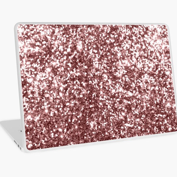 Rose gold glitter Laptop Skin