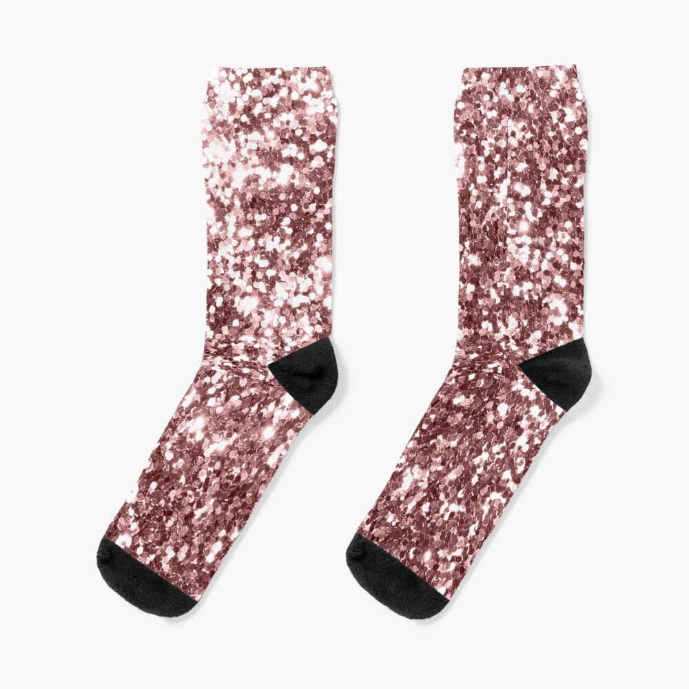"Rose gold glitter" Socks for Sale by QuintaVale Redbubble