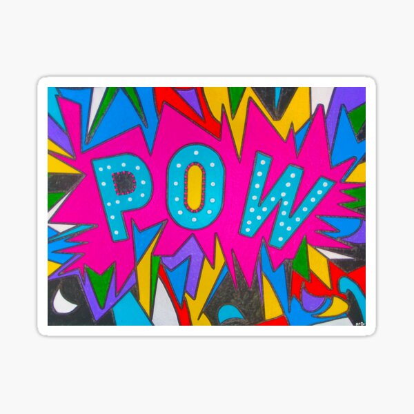 “POW” Sticker by robertmargetts | Redbubble