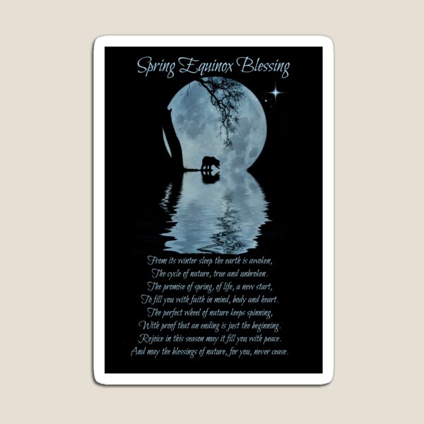 Item preview, Pagan, Native American Inspired Spring Equinox Blessings with Moon and Bear, Ostara designed and sold by Stephanie Laird.