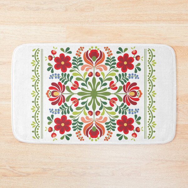 Item preview, Hungarian Folk Design Red and Pink designed and sold by Barbara Pixton.