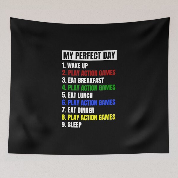 Item preview, My Perfect Day Playing Action Games designed and sold by juvajay.