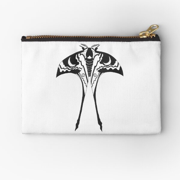 Moon Moth (ink illustrations of weird animals that are real) Zipper Pouch