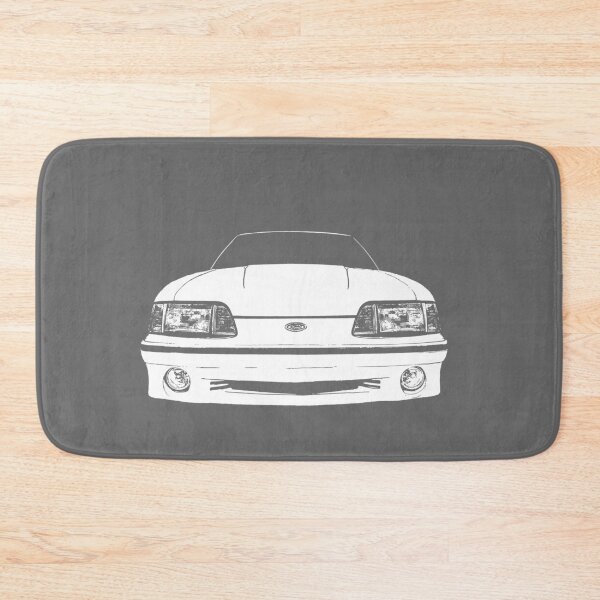 Item preview, front Ford Mustang GT (fox body) - stylized white on dark background designed and sold by mal-photography.