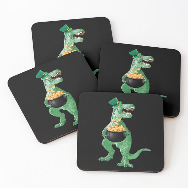 Item preview, Dinosaur T-Rex Gold St Patricks Day designed and sold by wilsonellis.