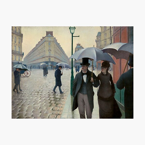 Lámina Fotográfica Día De Lluvia En La Calle París Gustave Caillebotte De Vintagerepros