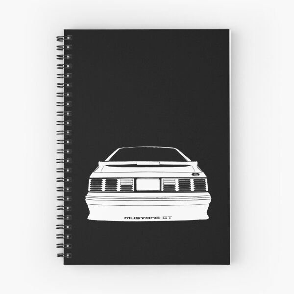Item preview, back Ford Mustang GT (fox body) - stylized white on dark background designed and sold by mal-photography.
