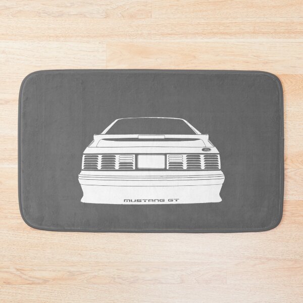 Item preview, back Ford Mustang GT (fox body) - stylized white on dark background designed and sold by mal-photography.