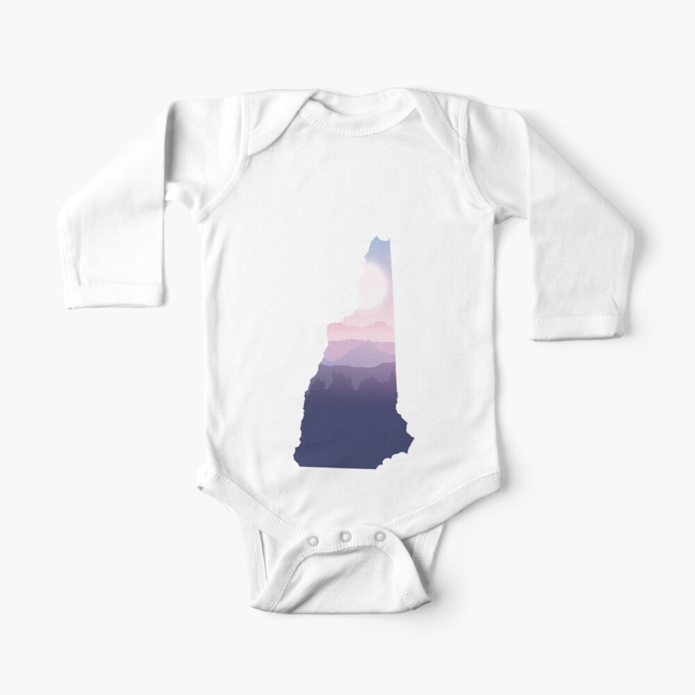 New Hampshire Nh 603 Nature Hiking Baby One Piece By Designsbycollin Redbubble