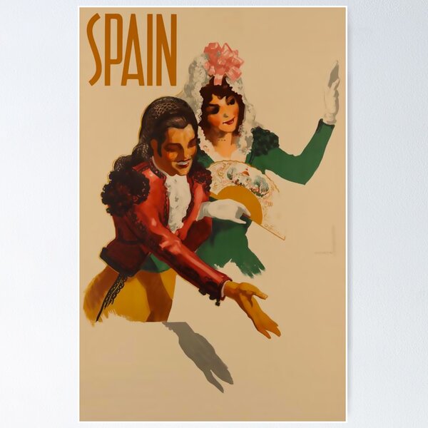 Item preview, Spain vintage travel poster designed and sold by stickart-marek.