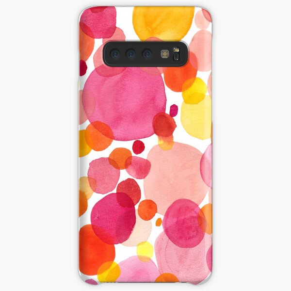 Petals, watercolor drops on vibrant spring colors Samsung Galaxy Snap Case