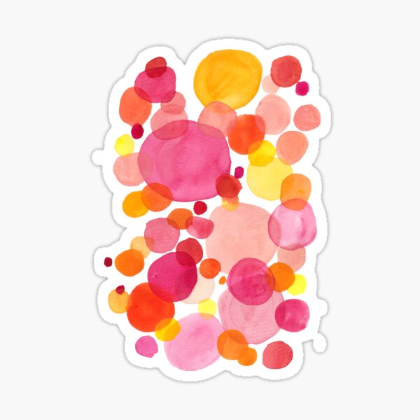 Item preview, Petals, watercolor drops on vibrant spring colors designed and sold by Florcitasart.